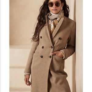 Unlined Italian Melton Car Coat Banana Republic